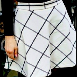 LOFT Windowpane Circle Skirt| 4P
